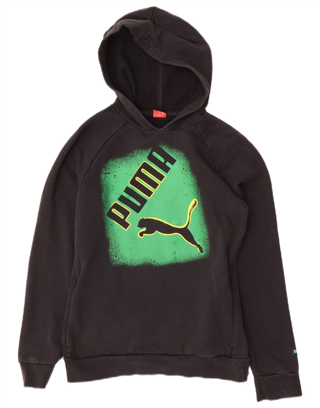 PUMA Jungen Graphic Hoodie Pullover 13-14 Jahre Schwarzer Farbblock