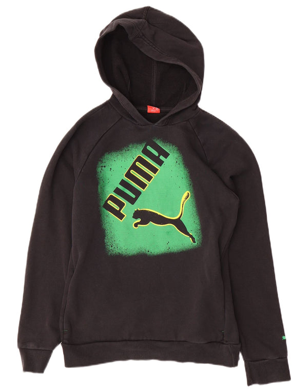 PUMA Jungen Graphic Hoodie Pullover 13-14 Jahre Schwarzer Farbblock