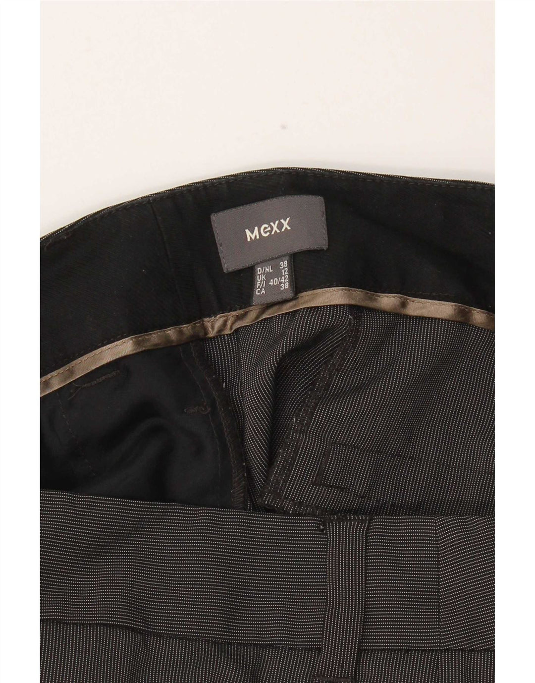 Mexx Damen-Anzug mit 2 Knöpfen, 2-teilig, UK 12, M, W30, L33, Grau, Nadelstreifen