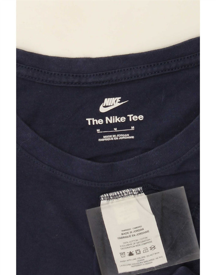 Nike Herren-T-Shirt-Oberteil, mittelgroß, marineblau, Baumwolle