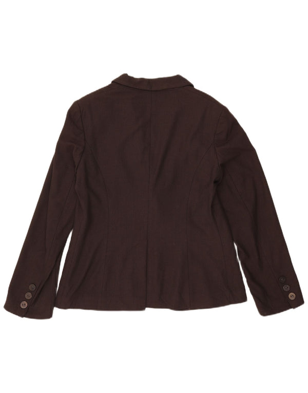 Marks & Spencer Damen 1-Knopf-Blazerjacke UK 14 Mittelbraun