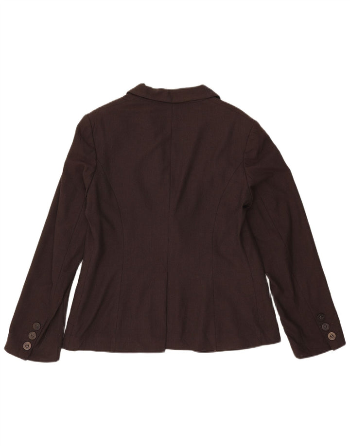 Marks & Spencer Damen 1-Knopf-Blazerjacke UK 14 Mittelbraun