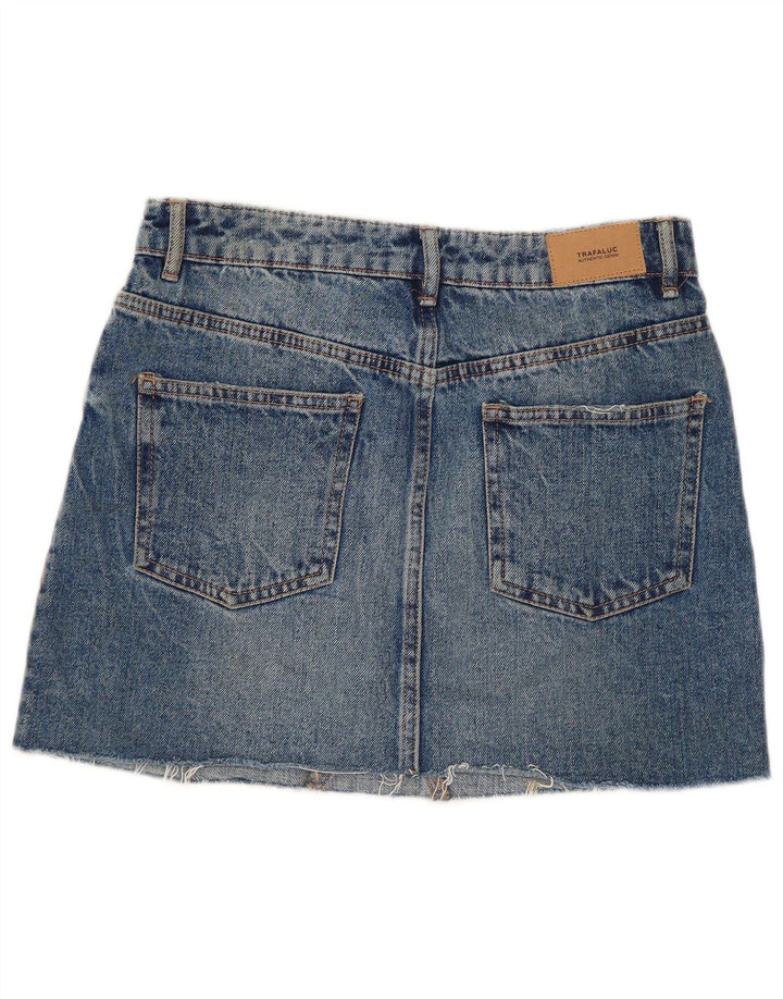 ZARA Damen Mini-Jeansrock, Größe S, Größe W26, Blau, Baumwolle