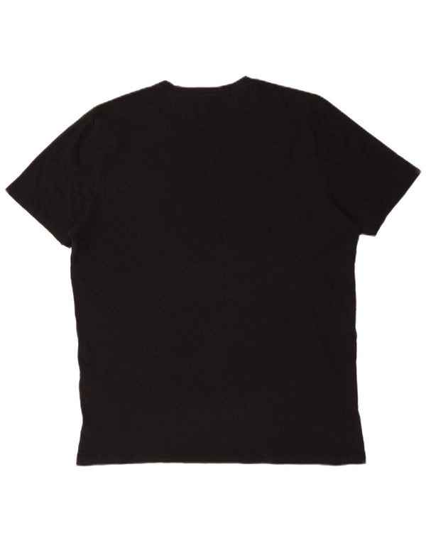 Jack & Jones Herren Grafik T-Shirt Top 2XL Schwarz Baumwolle