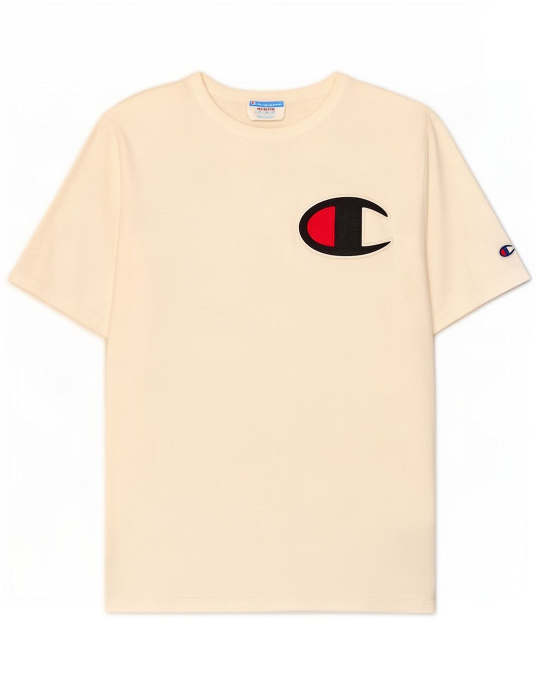 Champion Herren Grafik-T-Shirt-Oberteil Mittelweiß