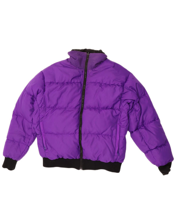 Columbia Damen Reversible Wattierte Jacke UK 16 Large Lila Colourblock