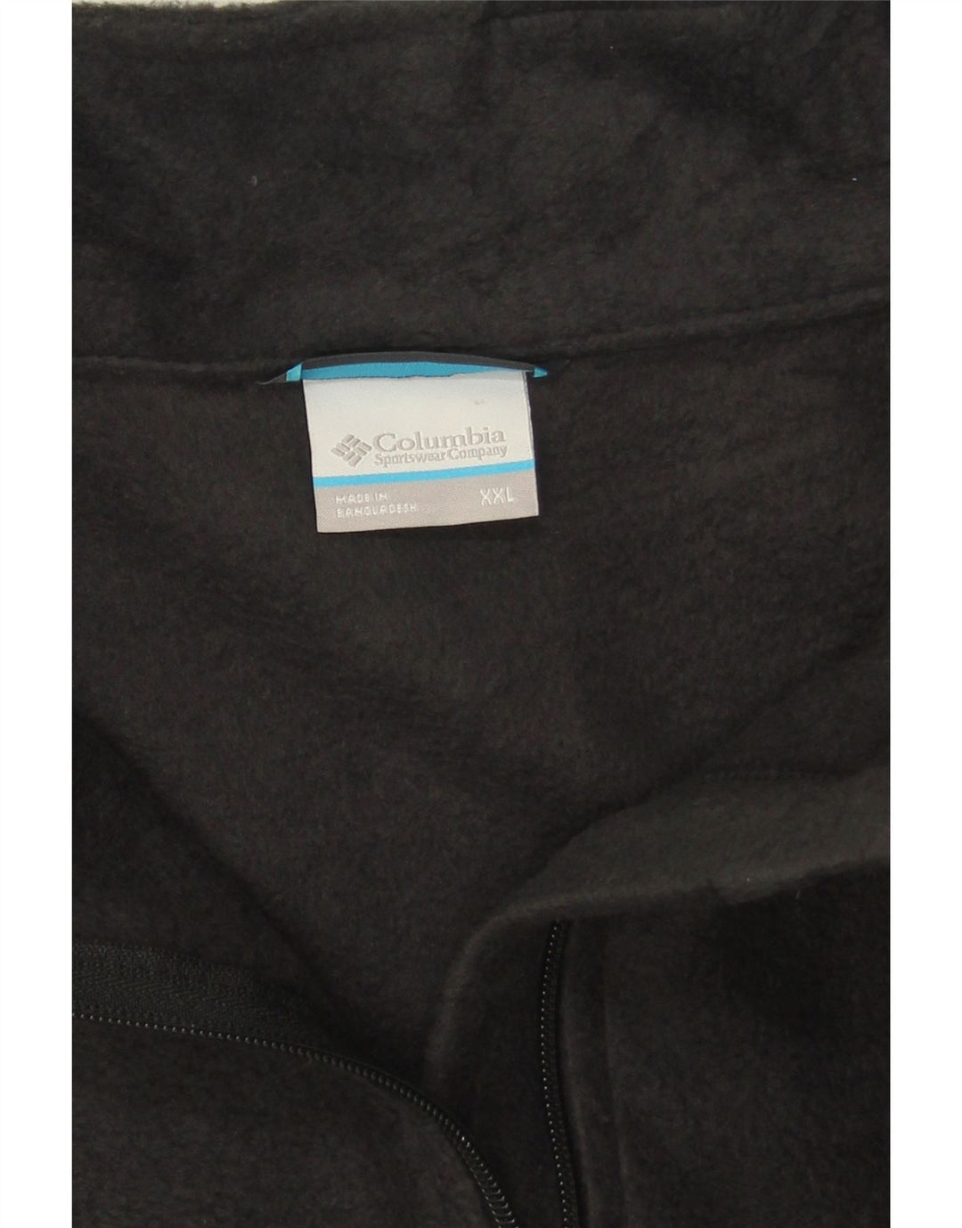 COLUMBIA Herren-Fleecepullover mit Reißverschluss am Hals, 2XL, graues Farbblock-Polyester