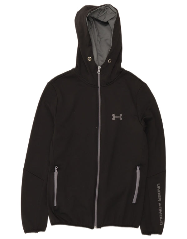 Under Armour Jungen-Trainingsjacke mit Kapuze und Grafik, Schwarz, 11–12 Jahre
