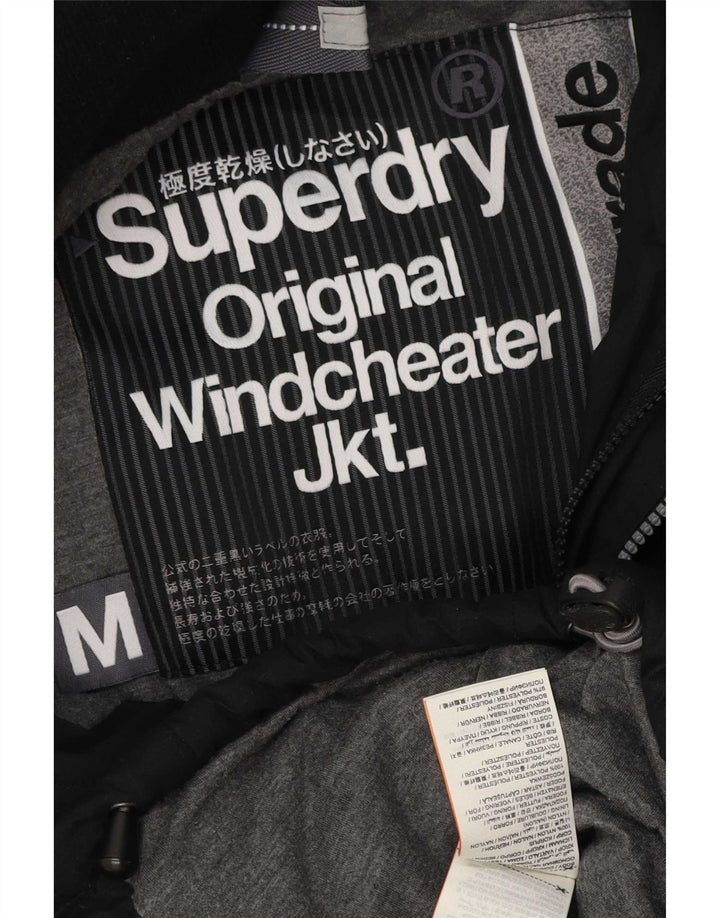 Superdry Herren Wattierte Jacke UK 38 Mittelschwarzes Polyester