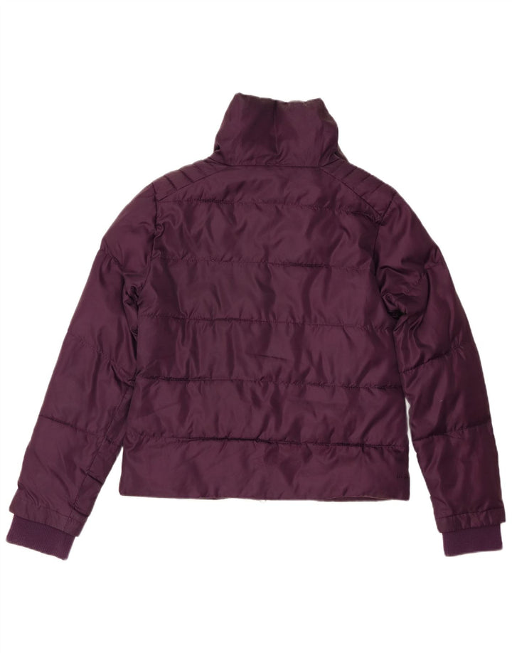 Fat Face Damen Crop Wattierte Jacke UK 12 Medium Lila Polyester