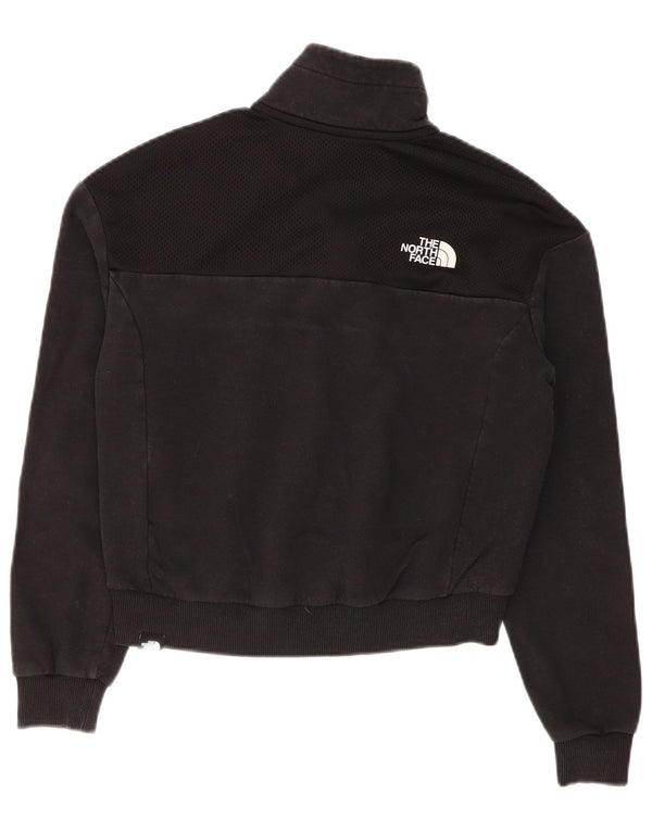 The North Face Damen-Sweatshirt mit Reißverschluss am Hals, UK 14, mittelschwarz, Baumwolle