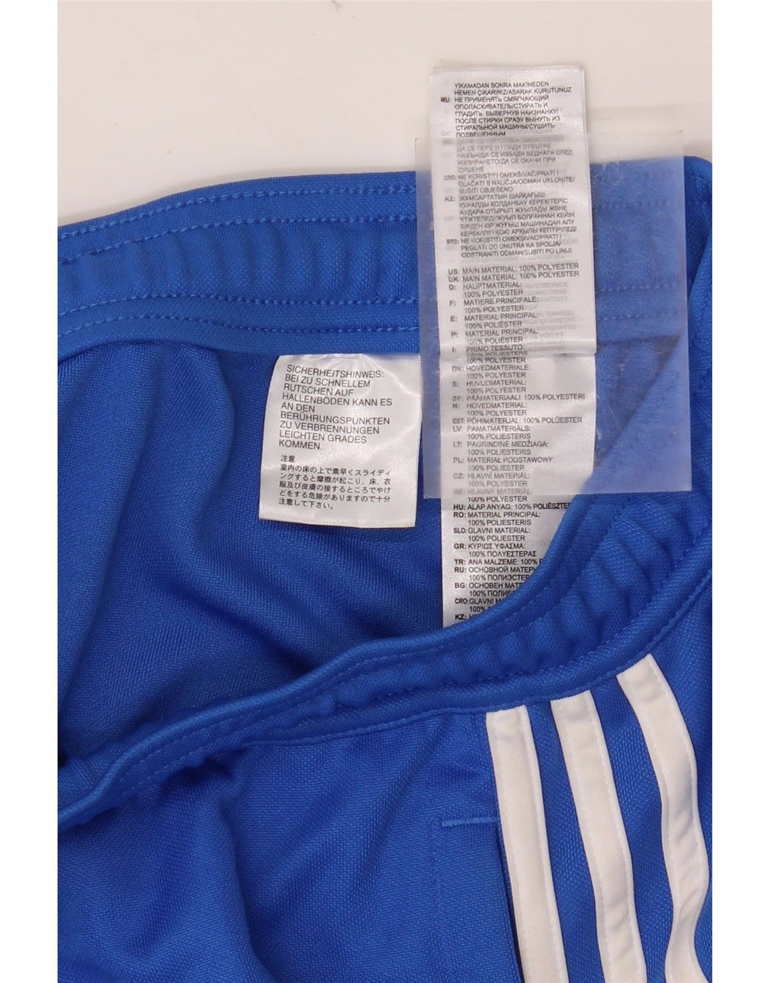 ADIDAS Damen Climalite Trainingshose UK 10 Small Blau Polyester