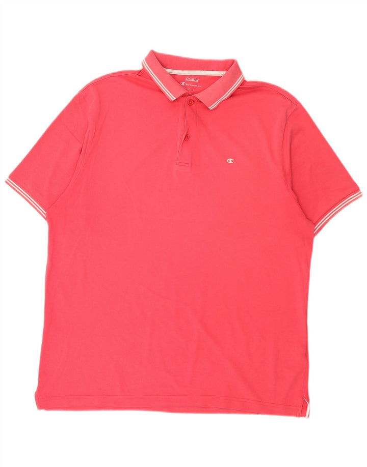 Champion Herren Poloshirt XL Rosa Baumwolle