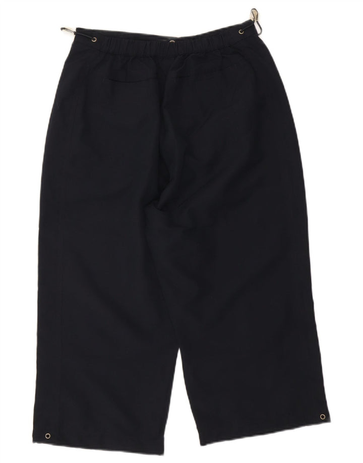 REEBOK Capri-Hose mit hoher Taille für Damen, UK 12, M, W28, L19, Marineblau