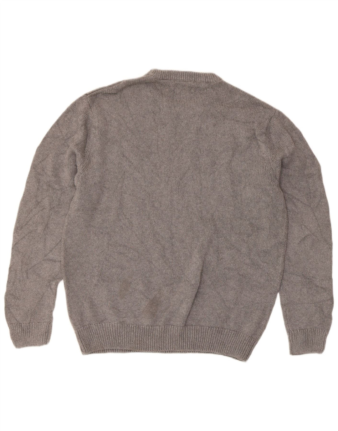 Chaps Herren-Pullover, reguläre Passform, Rundhalsausschnitt, Größe L, Grau, Baumwolle