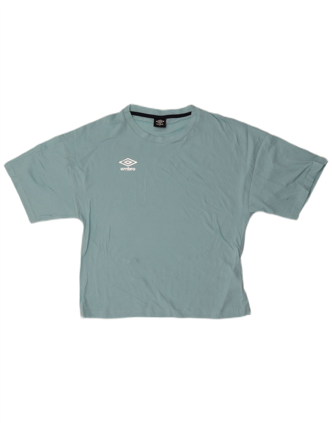 Umbro Damen T-Shirt Top UK 14 Mittelblaue Baumwolle