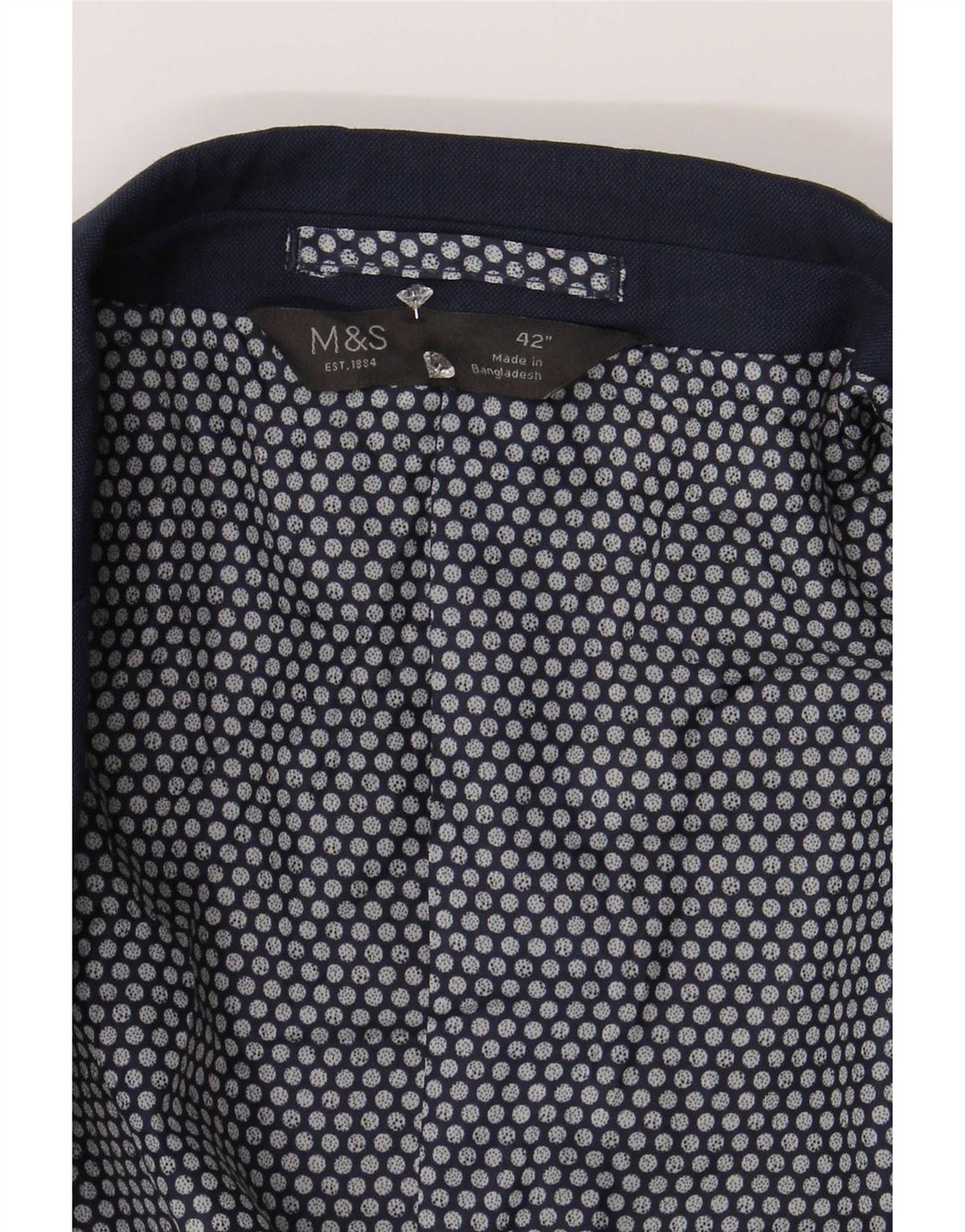 Marks & Spencer Herren-Blazer mit 2 Knöpfen, Gr. 42, Marineblau, Polyester, Größe L