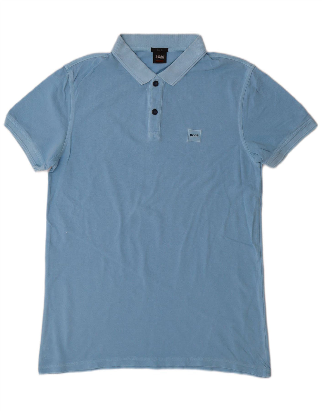 Hugo Boss Herren-Poloshirt mit schmaler Passform, Größe L, Blau