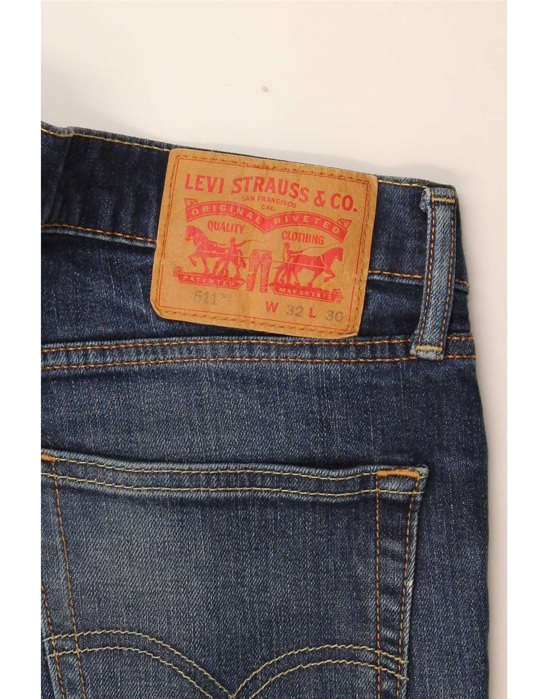 Levi's Damen 511 Slim Jeans W32 L30 Marineblau Baumwolle