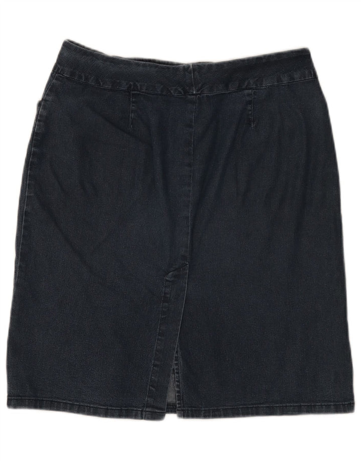 Benetton Damen Jeansrock IT 44 Medium W28 Marineblaue Baumwolle