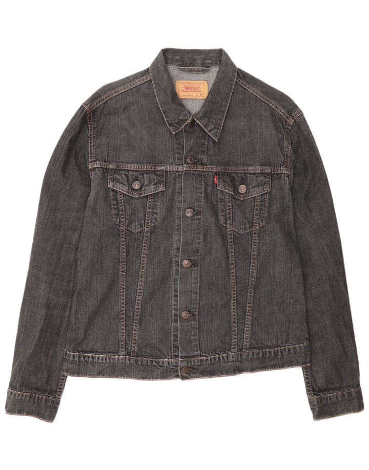 Levi's Mädchen-Jeansjacke, 15–16 Jahre, XL, graue Baumwolle