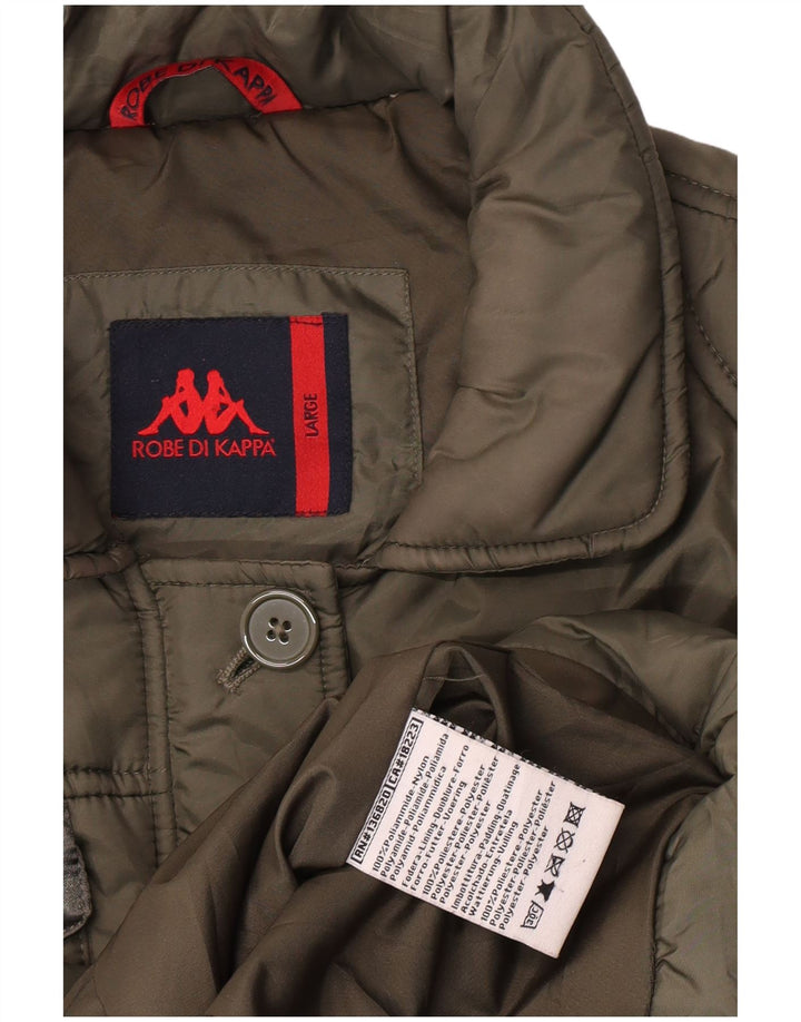 Kappa Damen Wattierte Jacke UK 16 Large Grün Polyamid