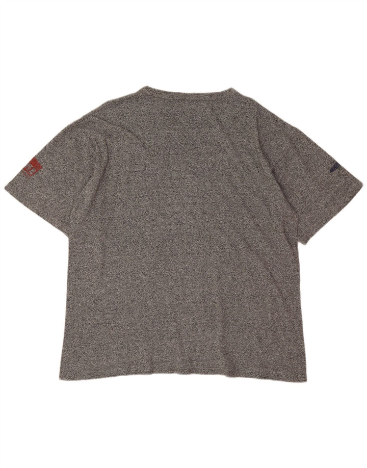 Champion Herren Grafik-T-Shirt-Oberteil XL Grau meliert