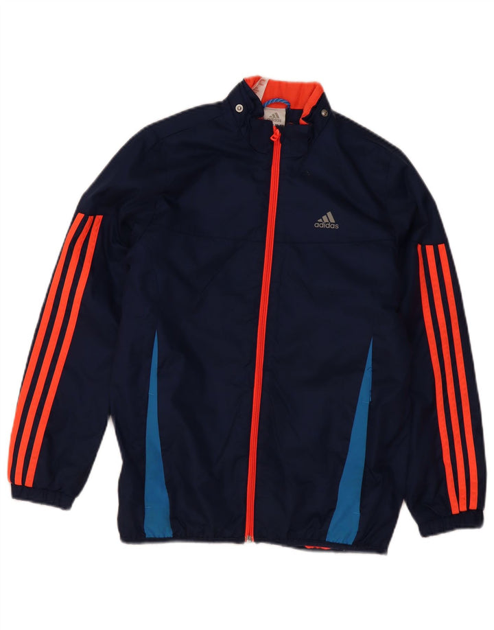 Adidas Windjacke für Jungen, 11–12 Jahre, marineblaues Colourblock-Polyamid