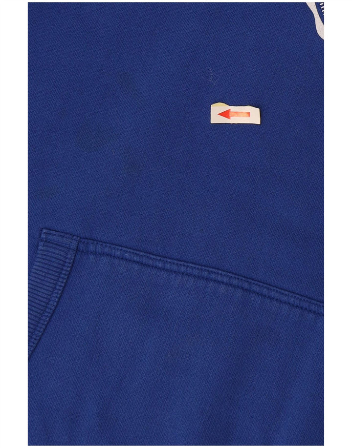 Superdry Herren Los Angeles Graphic Kapuzenpullover aus mittelblauer Baumwolle