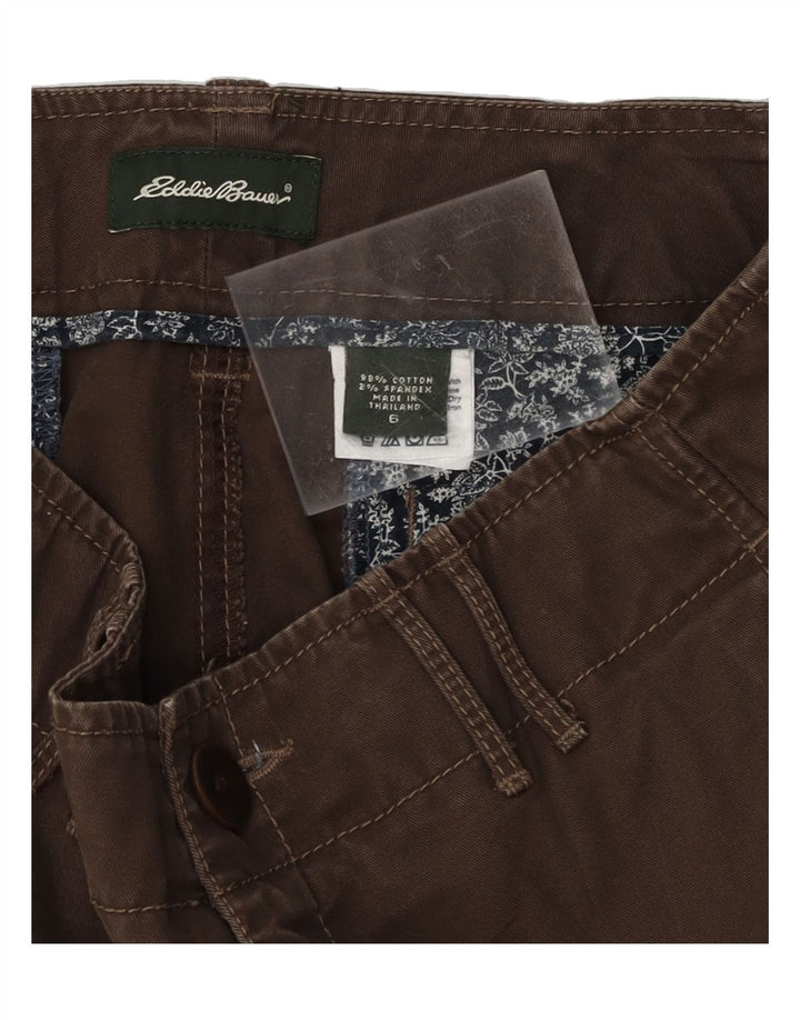 EDDIE BAUER Womens Straight Chino Trousers US 6 Medium W32 L31 Brown Vintage Eddie Bauer and Second-Hand Eddie Bauer from Messina Hembry 