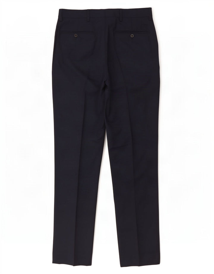 Marks & Spencer Herren Slim Fit Freizeithose W30 L31 Marineblau Polyester