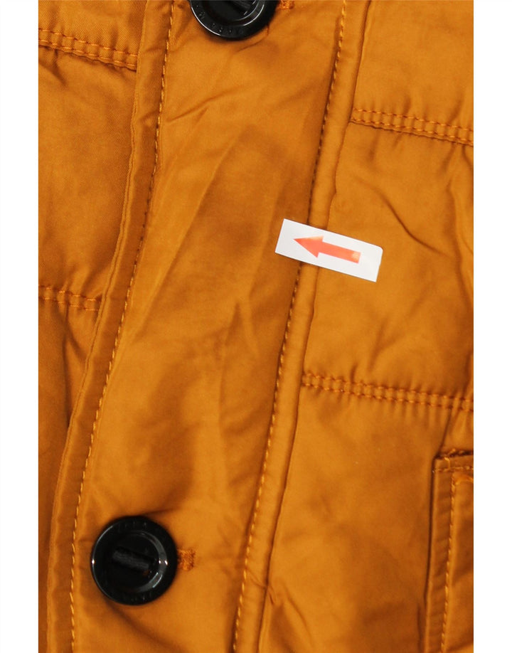 Zara Herren-Militär-Wattierungsjacke, UK 36, Small, Orange, Polyester
