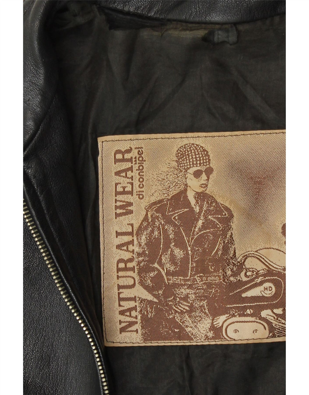 Conbipel Damen Lederjacke UK 14 Mittelschwarzes Leder