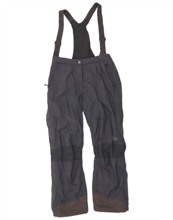 Helly Hansen Damen Latzhose Skihose UK 16 Large Grau Farbblock