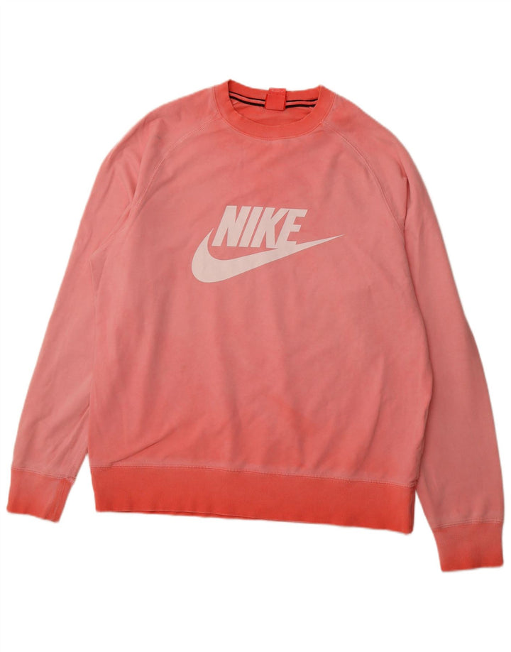 NIKE Herren Grafik Sweatshirt Pullover XL Rosa Baumwolle