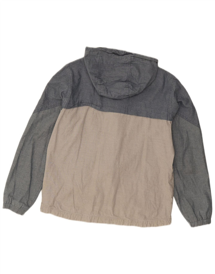 Marks & Spencer Jungen-Windjacke mit Kapuze, 12–13 Jahre, graues Farbblockdesign