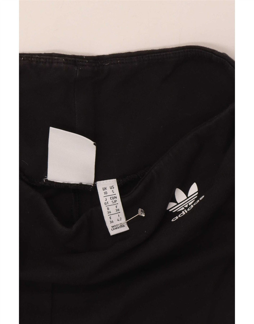 Adidas Damen Graphic Leggings UK 10 Small Schwarz Colourblock