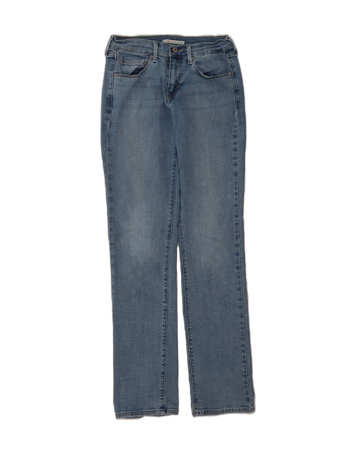 LEVI'S Damen 505 Straight Jeans US 4 Small W27 L34 Blaue Baumwolle