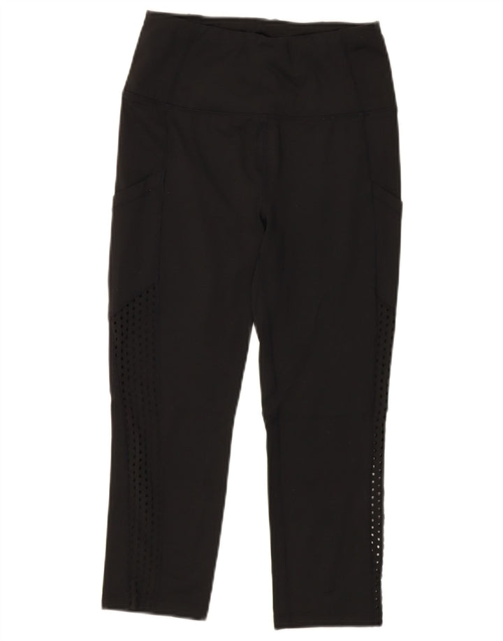 CALVIN KLEIN Womens Leggings UK 10 Small  Black Nylon