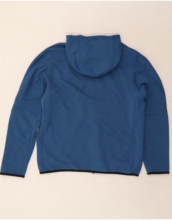 Nike Herren-Kapuzenpullover mit Reißverschluss, groß, blau gestreift, Baumwolle