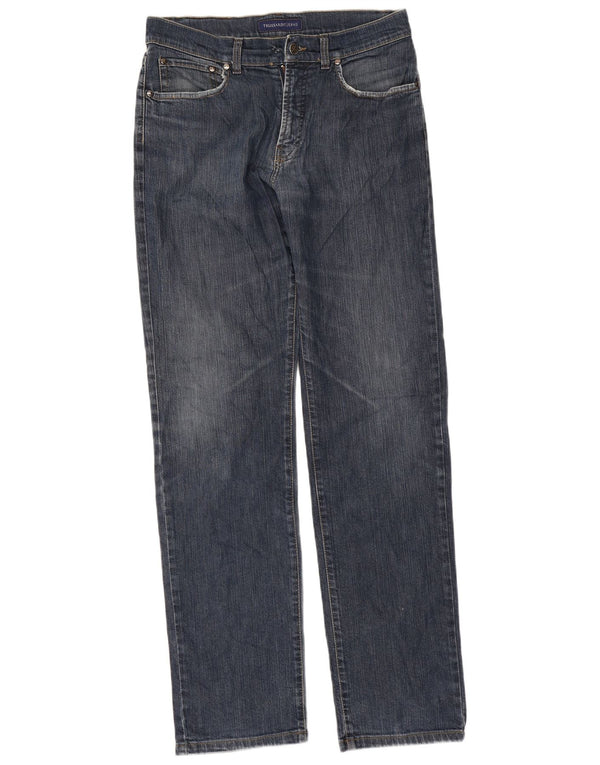 Trussardi Herren Straight Jeans W34 L33 Blau