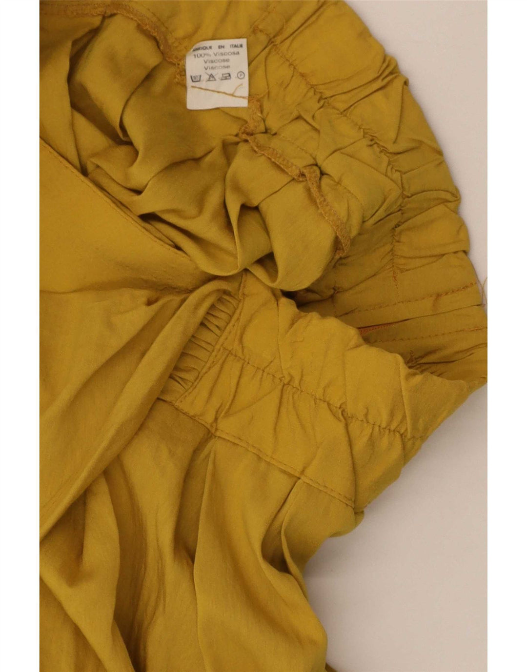 Vintage Damen Skort Minirock W26 Kleine gelbe Viskose