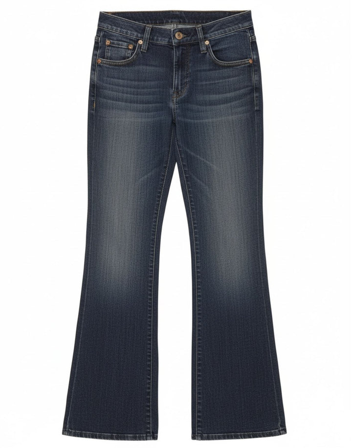 Lee Damen Schlagjeans W26 L33 Blaue Baumwolle