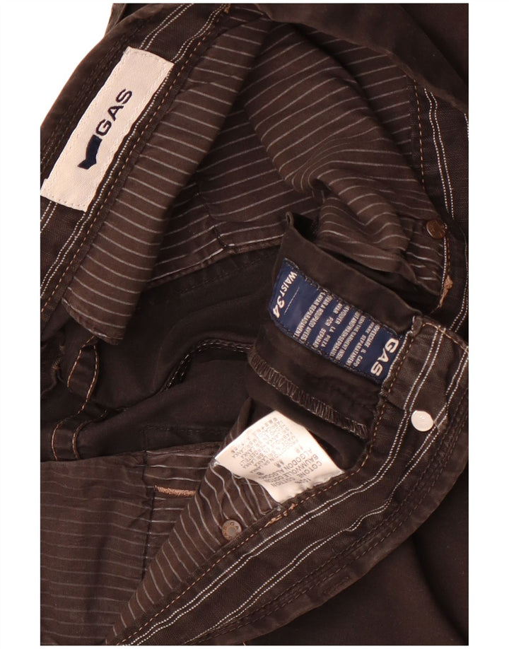 Gas Herren Chinoshorts W34 Große schwarze Baumwolle