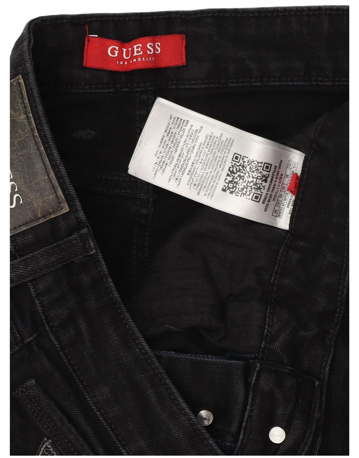 Guess Slim-Jeans für Herren, W30, L31, schwarze Baumwolle