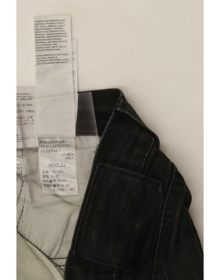 Levi's Herren Slim Jeans W30 L32 Schwarze Baumwolle