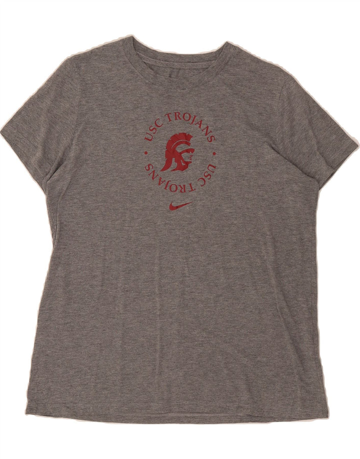 NIKE Womens Graphic T-Shirt Top UK 16 Large Grey Polyester Vintage Nike and Second-Hand Nike from Messina Hembry 