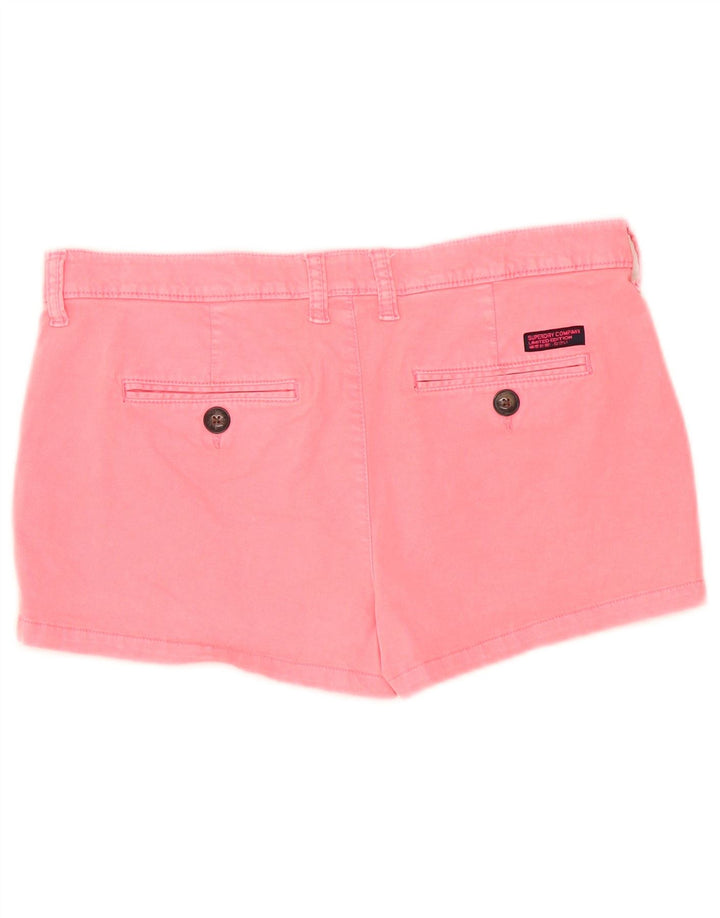 Superdry Damen Hotpants W34 Large Rosa Baumwolle