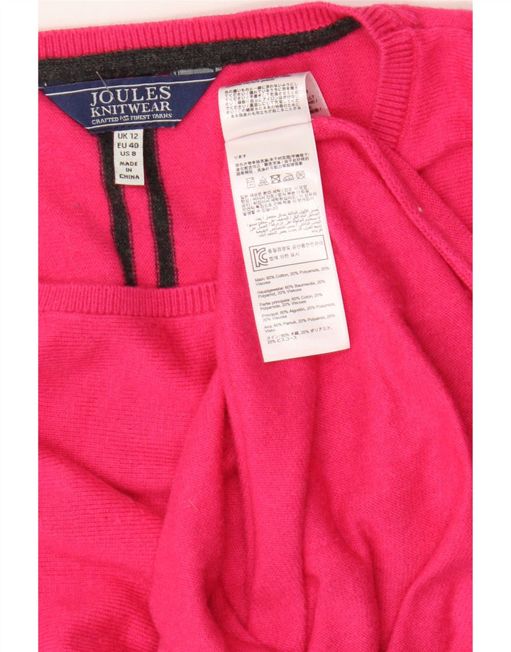 Joules Damen-Pullover mit Rundhalsausschnitt, UK 12, mittelrosa, Baumwolle