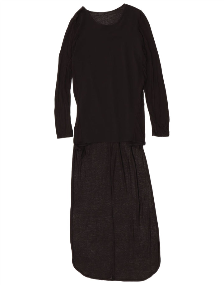 Zara Damen Pulloverkleid UK 8 Small Schwarz